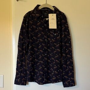 Boys dinosaur button up shirt